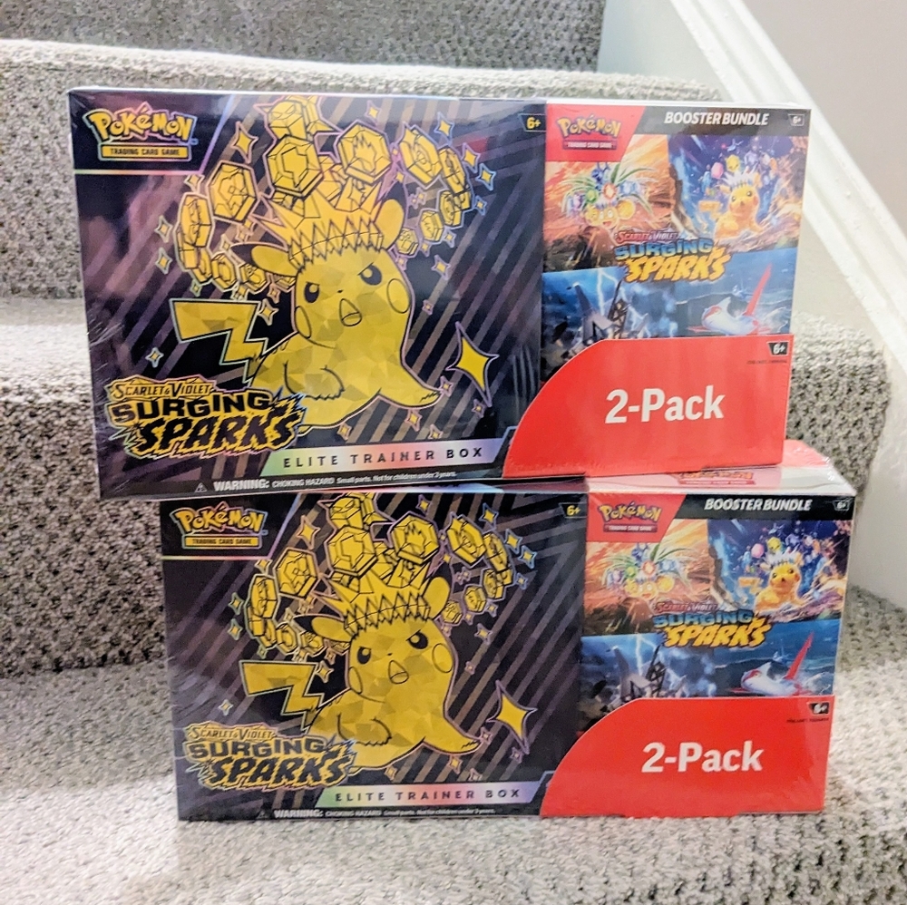 2x ⚡ Pokemon Surging Sparks ⚡ Elite Trainer Box ⚡ NEW Factory sealed ETB ⚡Costco